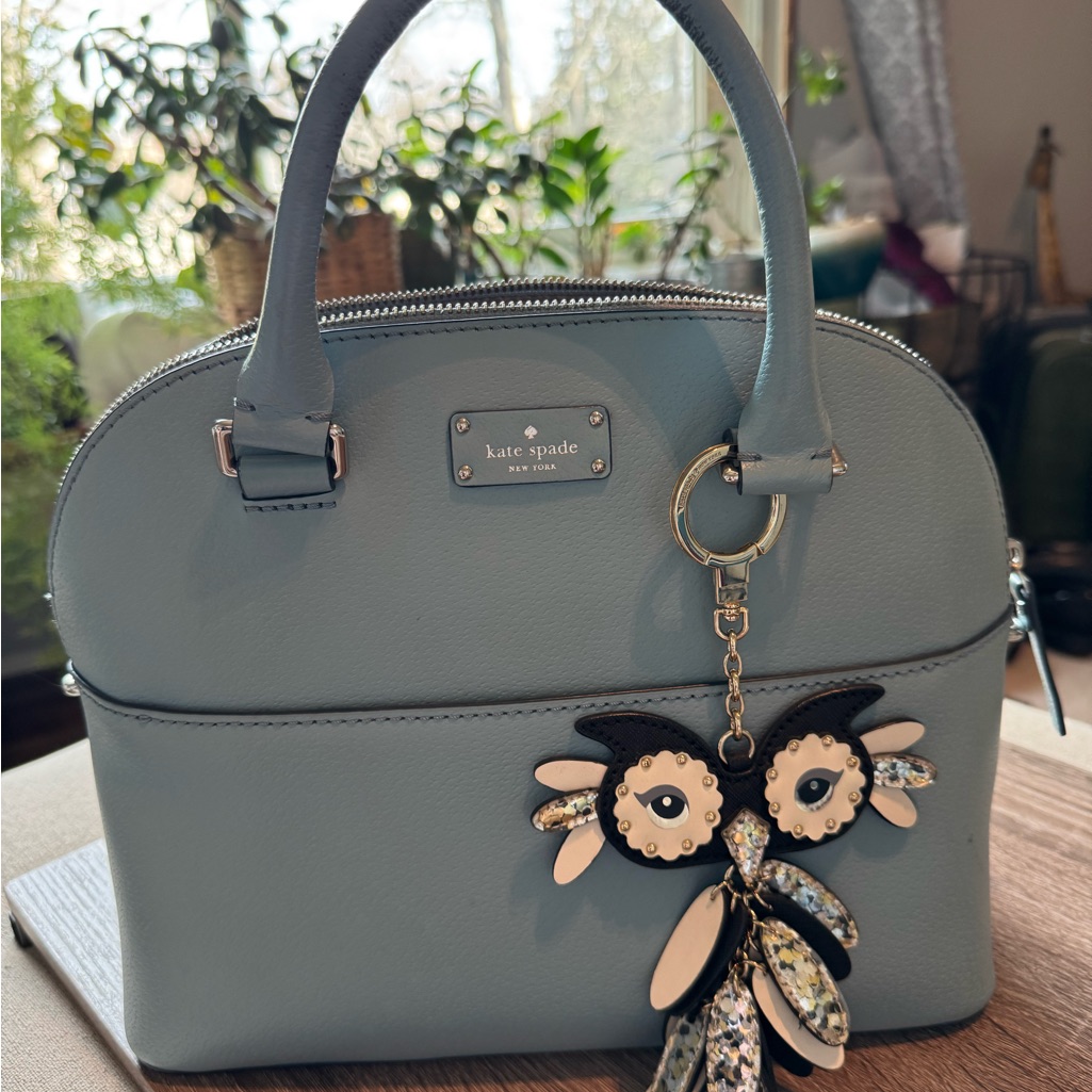 Kate Spade Grove Street Bluedawn Debuted 2016! Owl Charm Attached